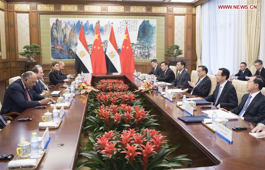 CHINA-BEIJING-LI KEQIANG-EGYPTIAN PRESIDENT-MEETING (CN)
