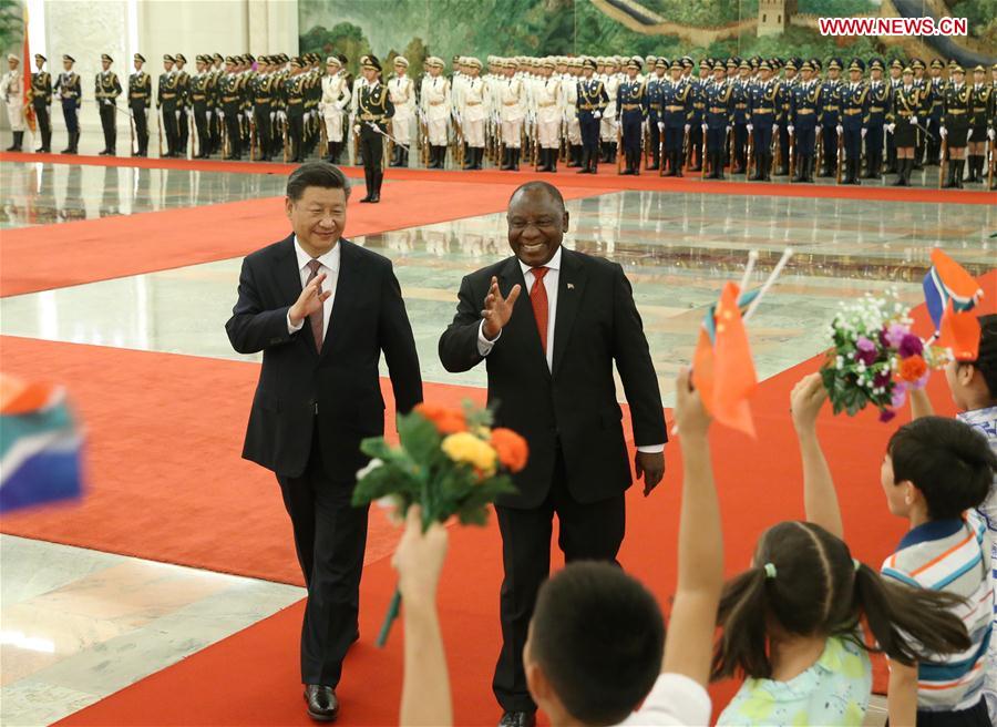 CHINA-BEIJING-XI JINPING-SOUTH AFRICAN PRESIDENT-TALKS (CN)