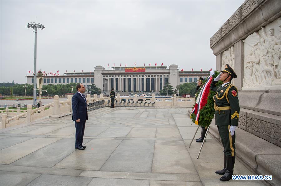 CHINA-BEIJING-EGYPTIAN PRESIDENT-MONUMENT-TRIBUTE (CN)