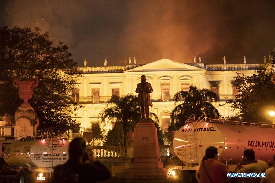 BRAZIL-RIO DE JANEIRO-MUSEUM-FIRE