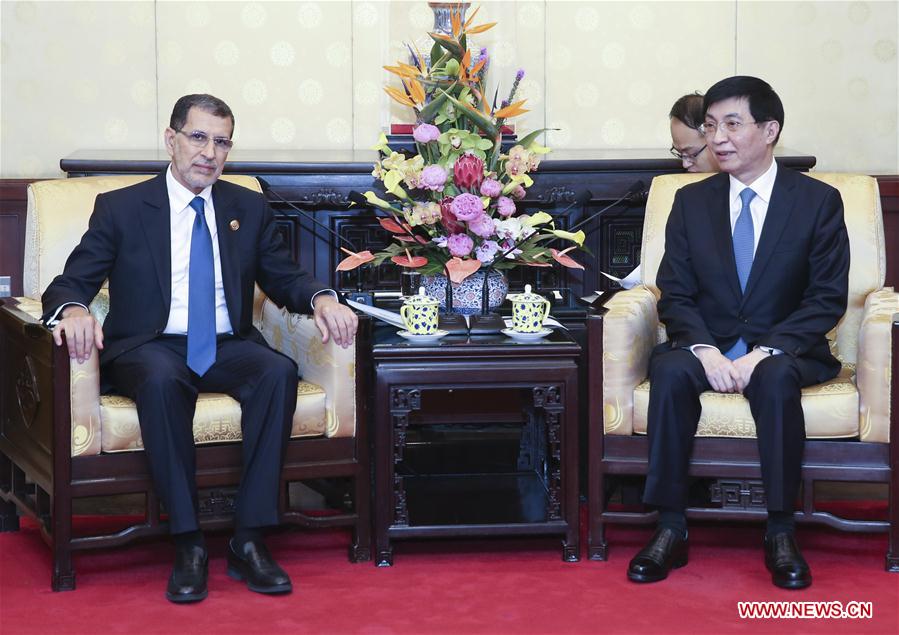 CHINA-BEIJING-WANG HUNING-MOROCCAN PM-MEETING (CN)