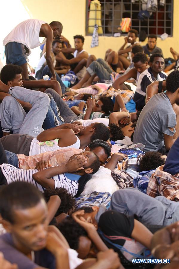 LIBYA-TRIPOLI-ILLEGAL MIGRANTS-SHELTER-CEASEFIRE DEAL