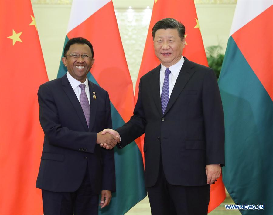 CHINA-BEIJING-XI JINPING-MADAGASCAR'S PRESIDENT-MEETING (CN)