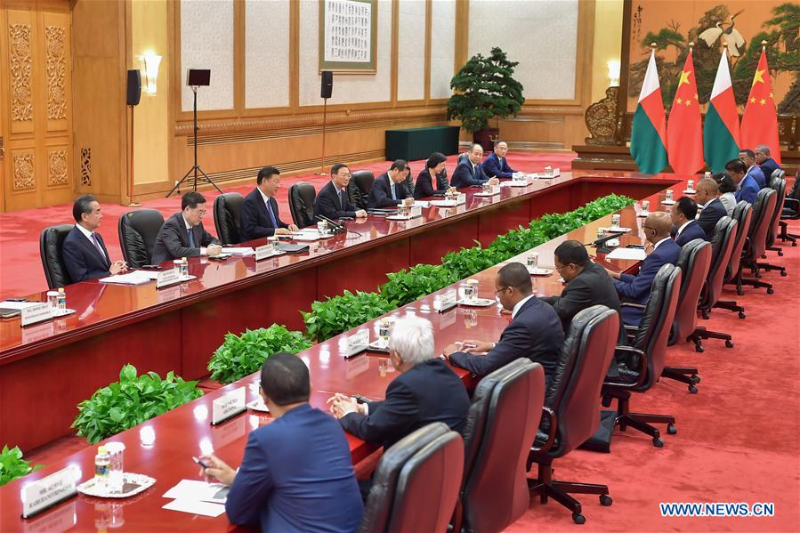 CHINA-BEIJING-XI JINPING-MADAGASCAR'S PRESIDENT-MEETING (CN)