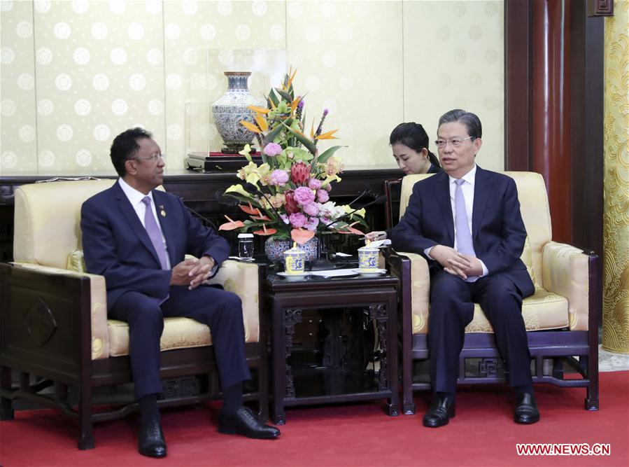 CHINA-BEIJING-ZHAO LEJI-MADAGASCAR'S PRESIDENT-MEETING (CN)
