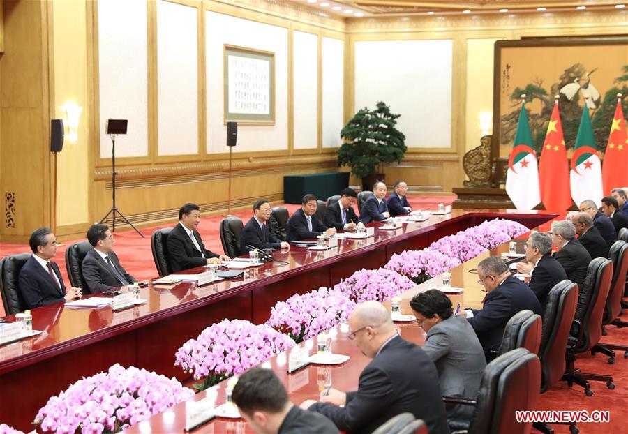 CHINA-BEIJING-XI JINPING-ALGERIAN PM-MEETING (CN)