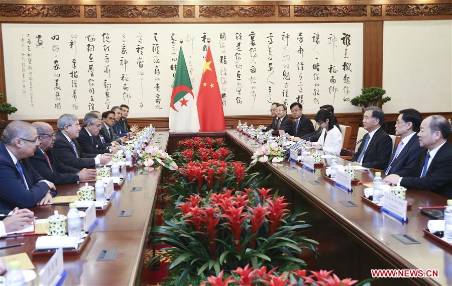 CHINA-BEIJING-WANG YANG-ALGERIAN PM-MEETING (CN)