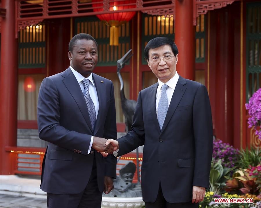 CHINA-BEIJING-WANG HUNING-TOGOLESE PRESIDENT-MEETING (CN)