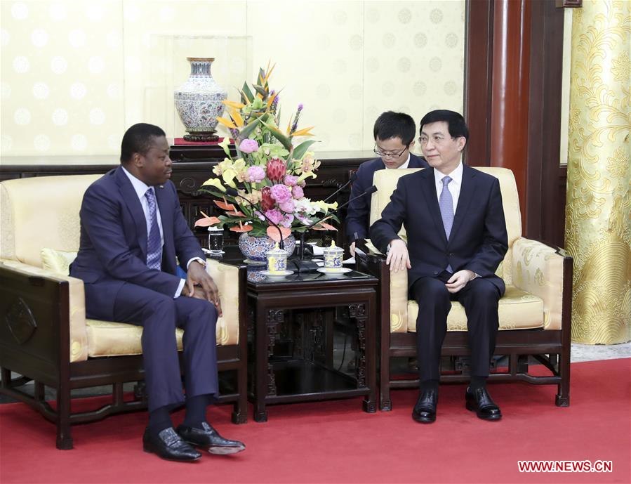 CHINA-BEIJING-WANG HUNING-TOGOLESE PRESIDENT-MEETING (CN)