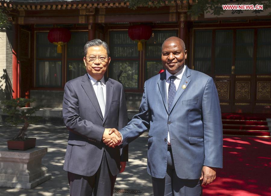 CHINA-BEIJING-ZHAO LEJI-CENTRAL AFRICAN REPUBLIC PRESIDENT-MEETING (CN)