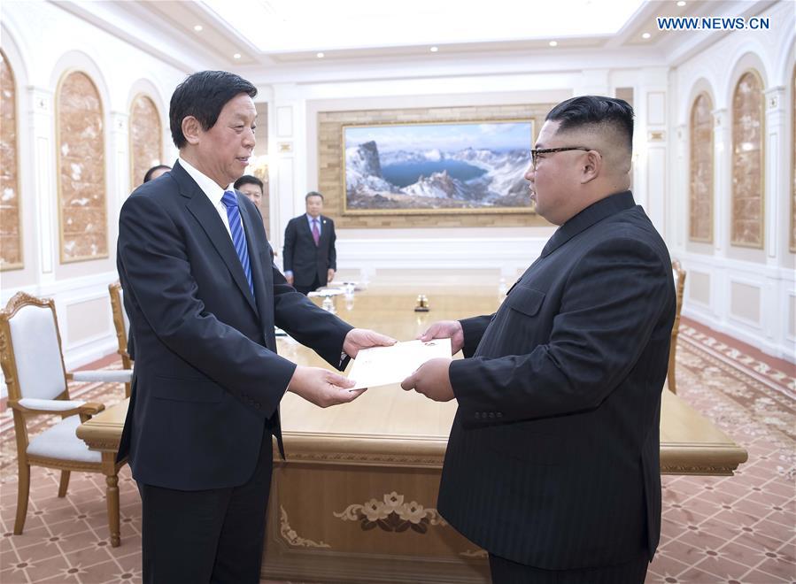 DPRK-PYONGYANG-LI ZHANSHU-KIM JONG UN-MEETING