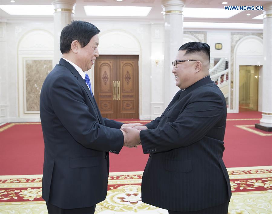 DPRK-PYONGYANG-LI ZHANSHU-KIM JONG UN-MEETING