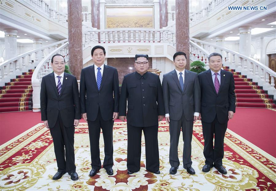 DPRK-PYONGYANG-LI ZHANSHU-KIM JONG UN-MEETING