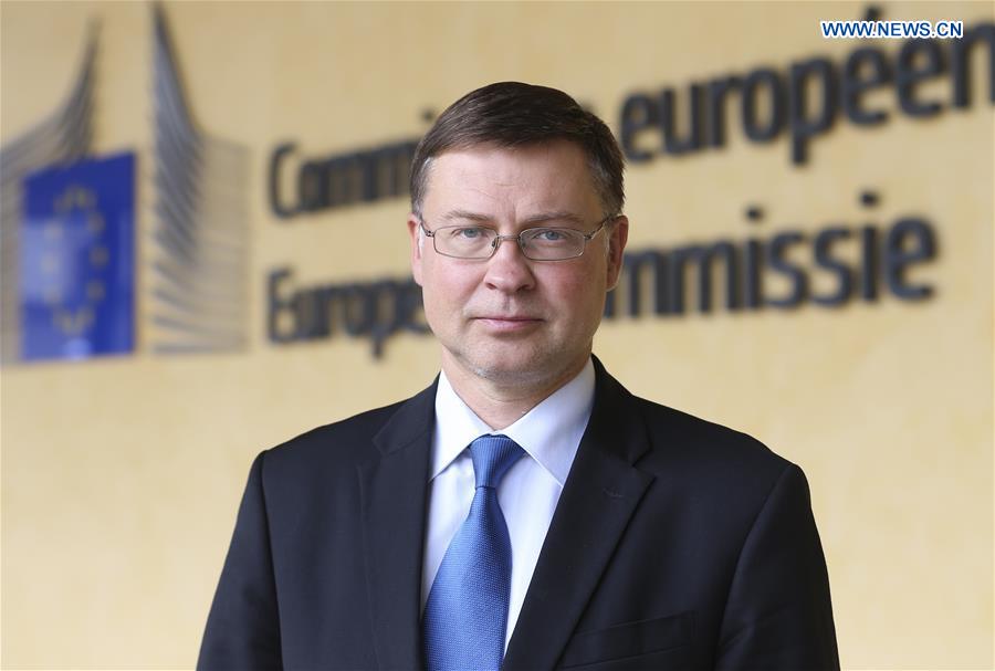 BELGIUM-BRUSSELS-EUROPEAN COMMISSION-VICE PRESIDENT-DOMBROVSKIS-INTERVIEW