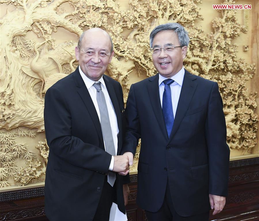 CHINA-BEIJING-HU CHUNHUA-FRANCE-MEETING (CN)