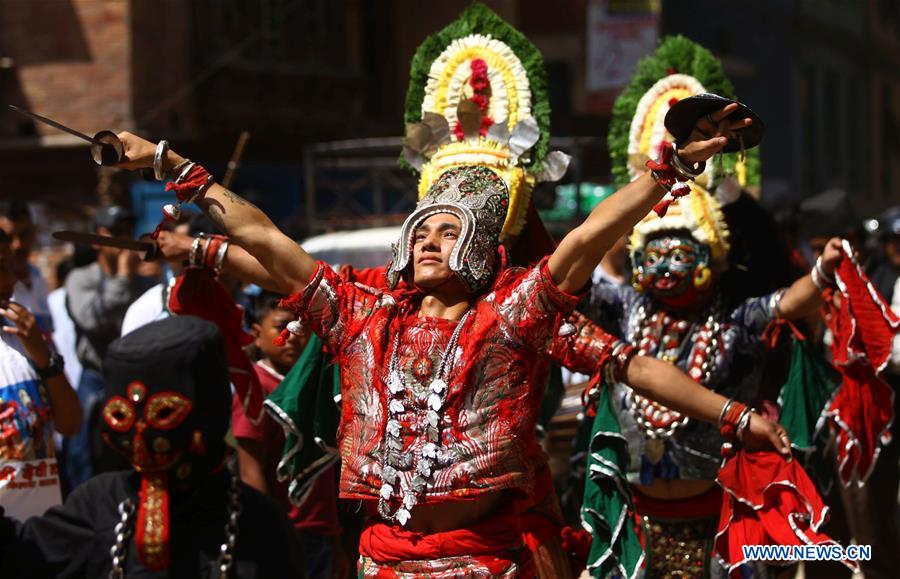 NEPAL-KATHMANDU-INDRAJATRA FESTIVAL-DANCE