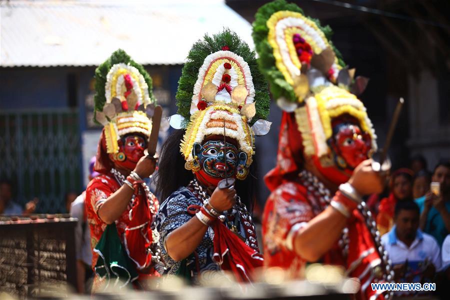 NEPAL-KATHMANDU-INDRAJATRA FESTIVAL-DANCE