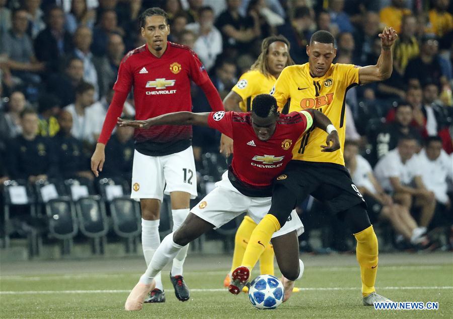 (SP)SWITZERLAND-BERN-FOOTBALL-UEFA CHAMPIONS LEAGUE-BSC YOUNG BOYS VS MANCHESTER UNITED