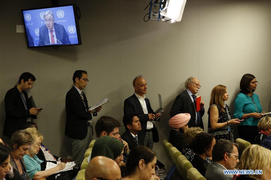 UN-SECRETARY-GENERAL-ANTONIO GUTERRES-PRESS CONFERENCE