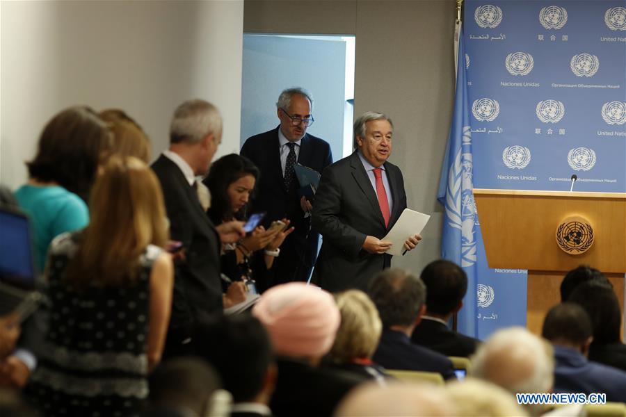 UN-SECRETARY-GENERAL-ANTONIO GUTERRES-PRESS CONFERENCE