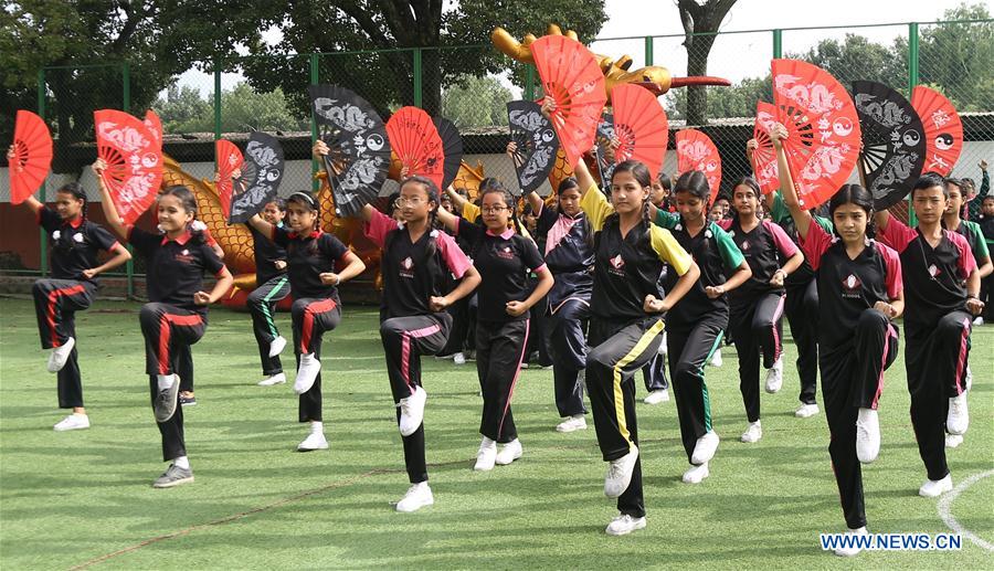 Nepalese children attend martial art training program in Kathmandu