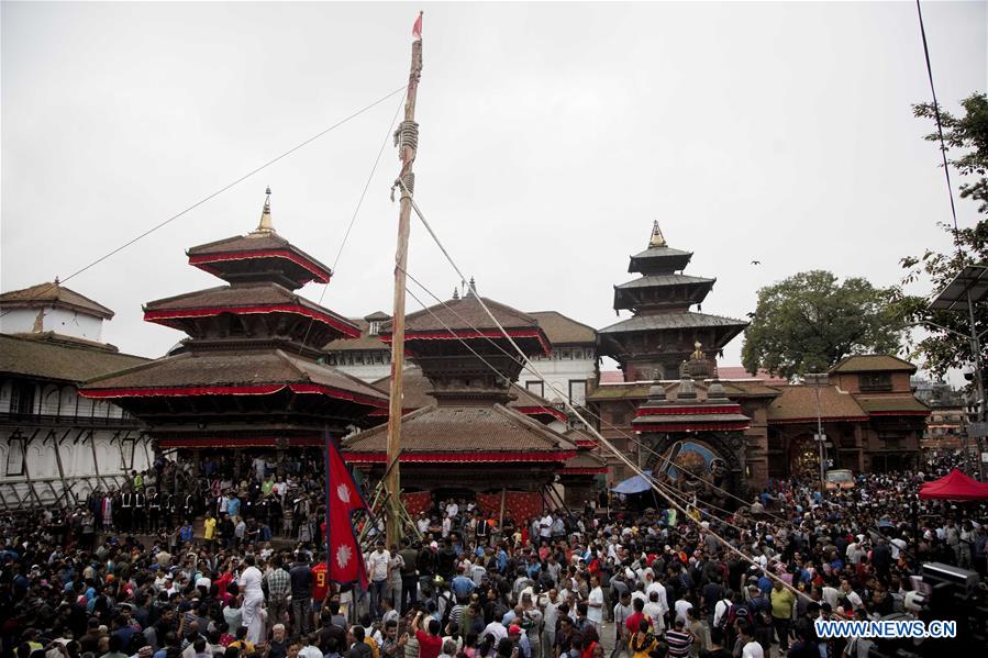 NEPAL-KATHMANDU-CULTURE-INDRAJATRA FESTIVAL-FIRST DAY