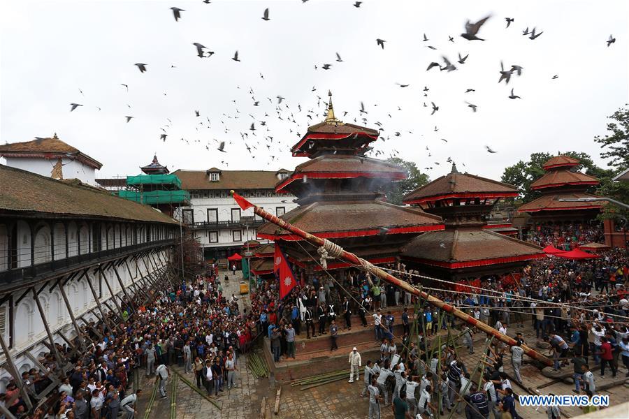 NEPAL-KATHMANDU-CULTURE-INDRAJATRA FESTIVAL-FIRST DAY