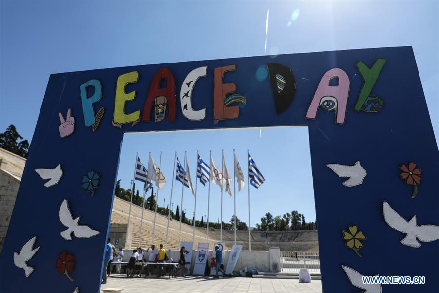GREECE-ATHENS-INTERNATIONAL DAY OF PEACE-PANATHENAIC STADIUM