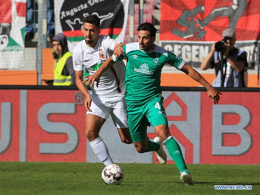 (SP)GERMANY-AUGSBURG-SOCCER-BUNDESLIGA-AUGSBURG VS BREMEN