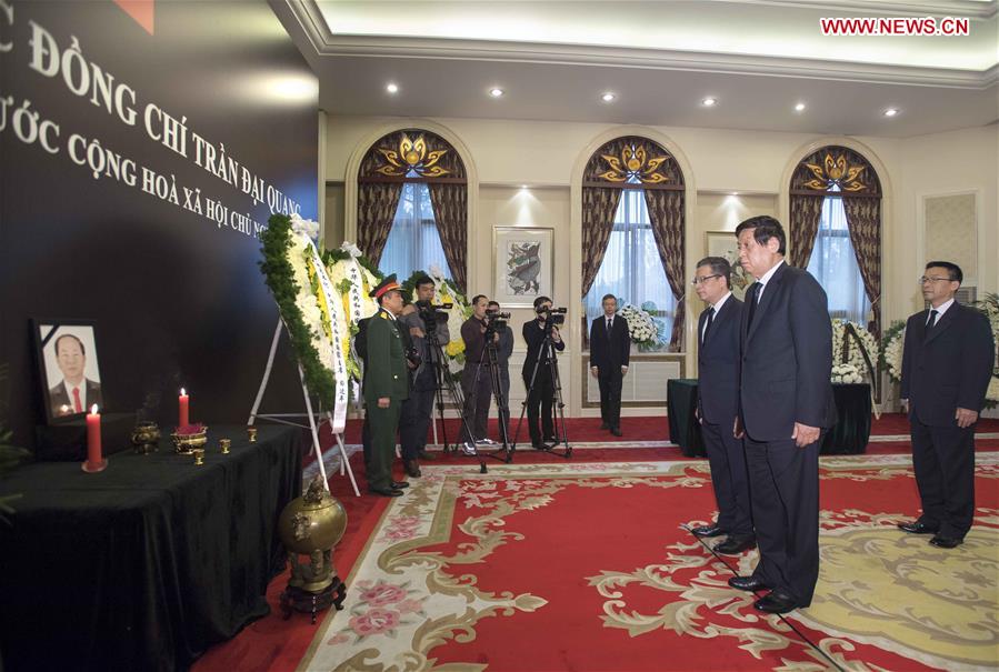 CHINA-LI ZHANSHU-VIETNAMESE PRESIDENT-MOURNING (CN)