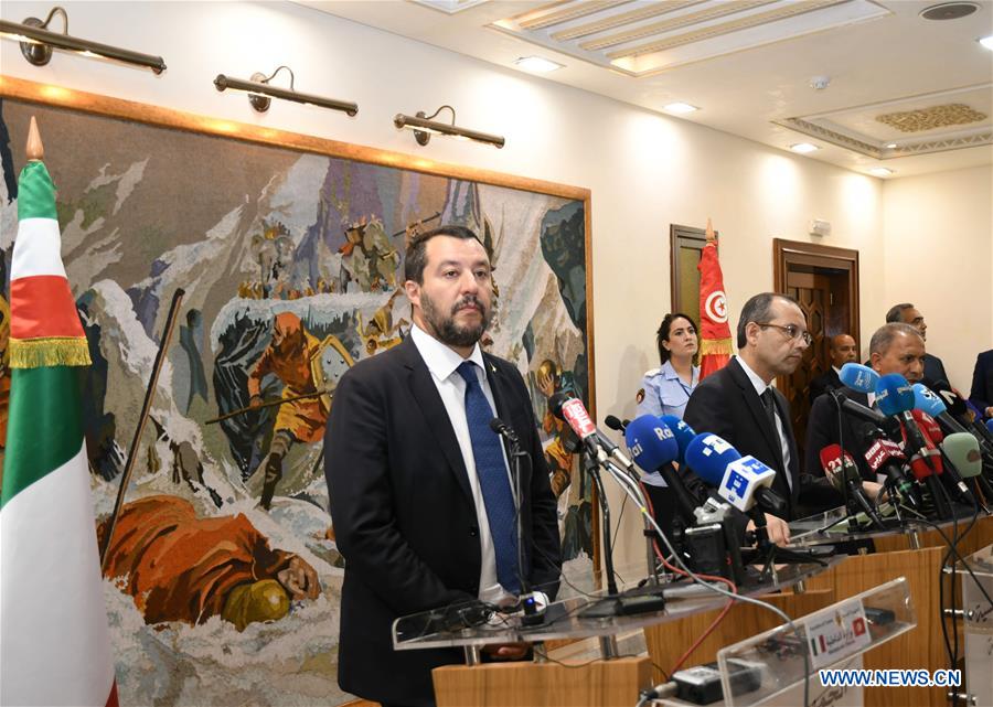 TUNISIA-TUNIS-ITALY-INTERIOR MINISTERS-PRESS CONFERENCE