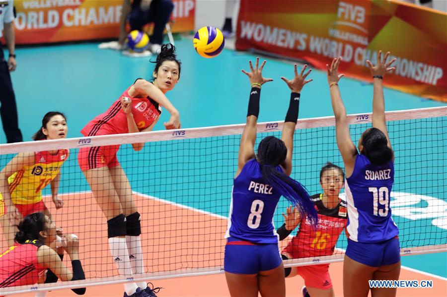 (SP)JAPAN-SAPPORO-VOLLEYBALL-WOMEN'S WORLD CHAMPIONSHIP-CHINA VS CUBA