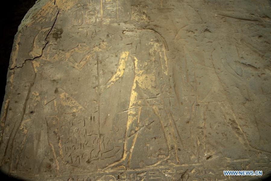 EGYPT-ASWAN-ANCIENT SANDSTONE PAINTINGS-DISCOVERY
