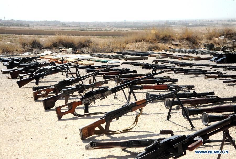 SYRIA-DAMASCUS-WEAPONS-DISCOVERY