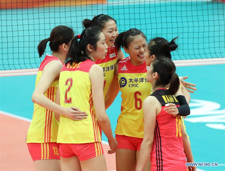 (SP)JAPAN-OSAKA-VOLLEYBALL-WOMEN'S WORLD CHAMPIONSHIP-CHINA VS THAILAND