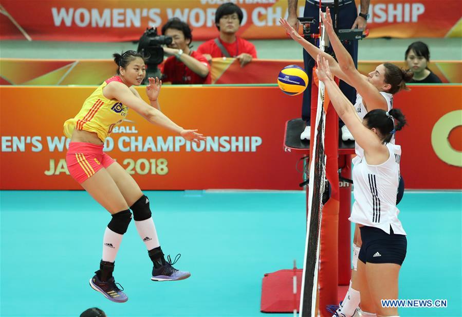 (SP)JAPAN-OSAKA-VOLLEYBALL-WOMEN'S WORLD CHAMPIONSHIP-CHINA VS US