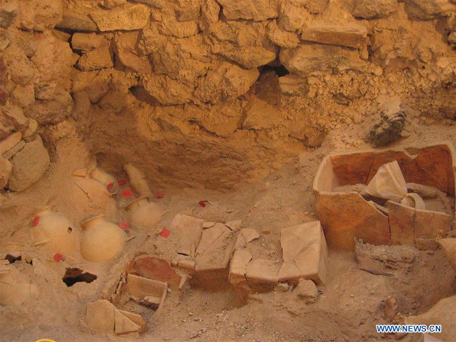 GREECE-SANTORINI ISLAND-AKROTIRI-ARCHEOLOGICAL FINDS