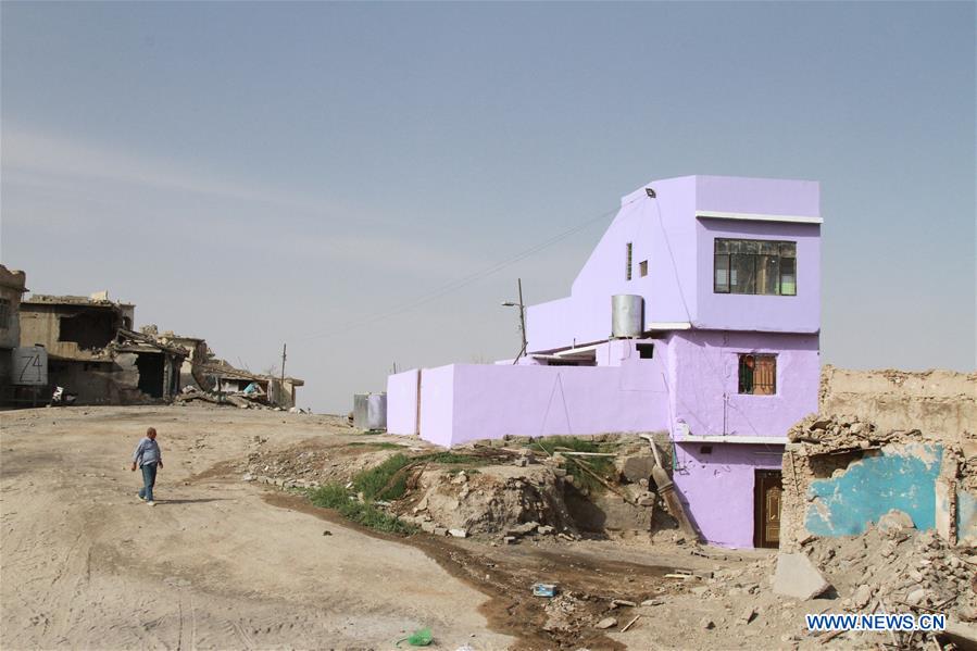 IRAQ-MOSUL-1ST HOUSE AMONG RUBBLE