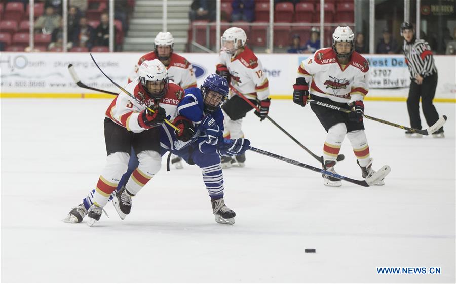 (SP)CANADA-TORONTO-ICE HOCKEY-CWHL-SHENZHEN KRS VANKE RAYS VS TORONTO FURIES