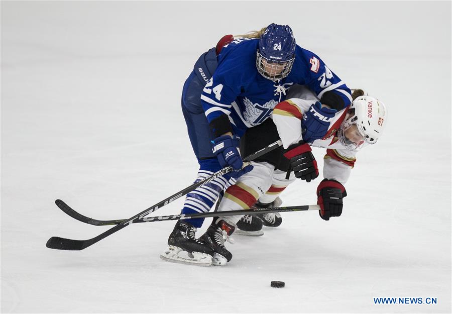 (SP)CANADA-TORONTO-ICE HOCKEY-CWHL-SHENZHEN KRS VANKE RAYS VS TORONTO FURIES
