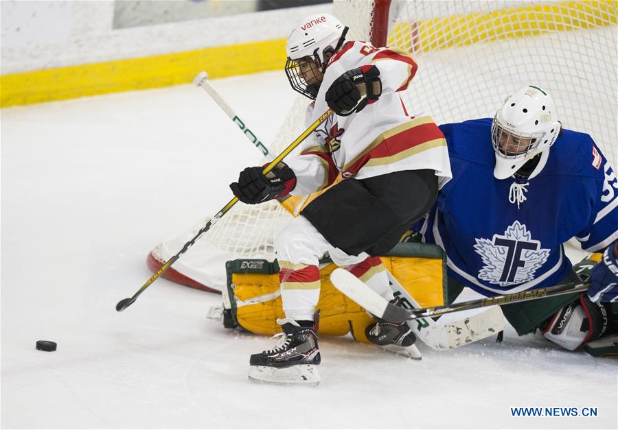 (SP)CANADA-TORONTO-ICE HOCKEY-CWHL-SHENZHEN KRS VANKE RAYS VS TORONTO FURIES