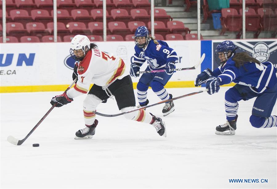 (SP)CANADA-TORONTO-ICE HOCKEY-CWHL-SHENZHEN KRS VANKE RAYS VS TORONTO FURIES