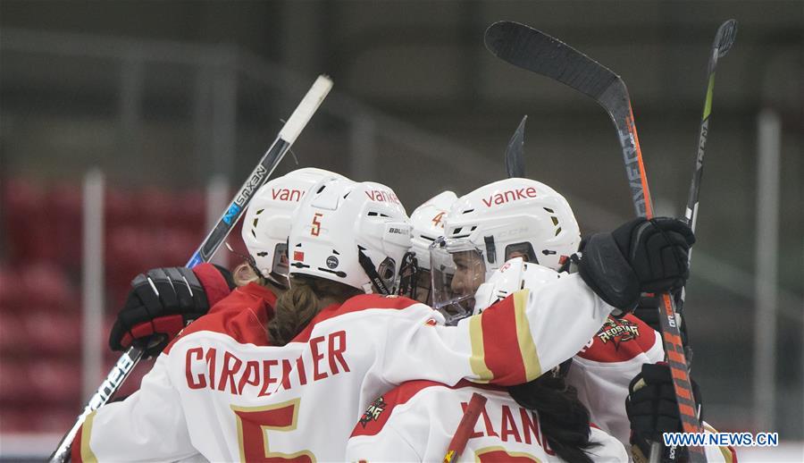 (SP)CANADA-TORONTO-ICE HOCKEY-CWHL-SHENZHEN KRS VANKE RAYS VS TORONTO FURIES