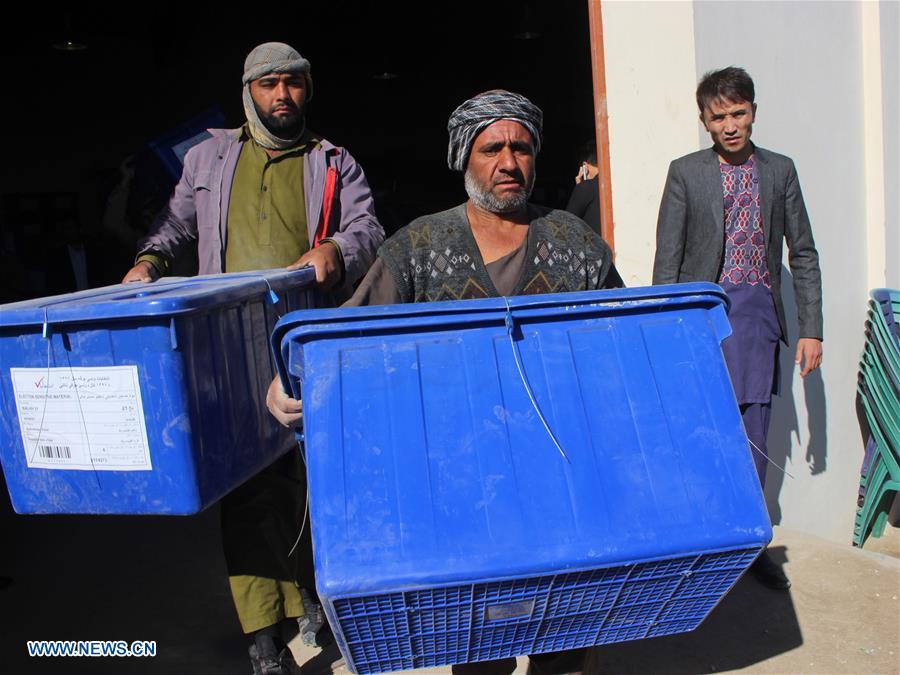 AFGHANISTAN-BALKH-MAZAR-I-SHARIF-ELECTION MATERIALS