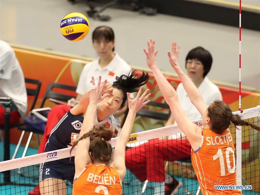 (SP)JAPAN-YOKOHAMA-VOLLEYBALL-WOMEN'S WORLD CHAMPIONSHIP-CHINA VS NETHERLANDS