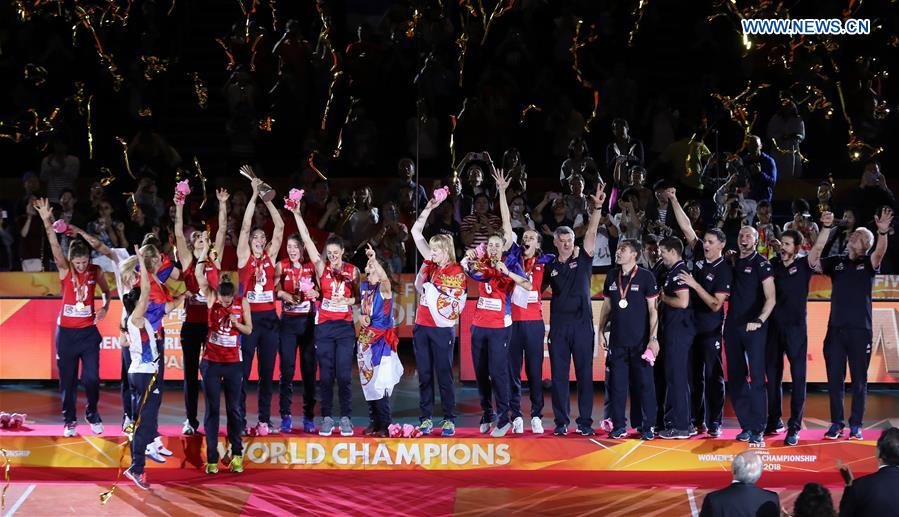 (SP)JAPAN-YOKOHAMA-VOLLEYBALL-WOMEN'S WORLD CHAMPIONSHIP-SERBIA VS ITALY