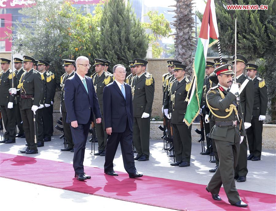 PALESTINE-CHINA-WANG QISHAN-HAMDALLAH-MEETING