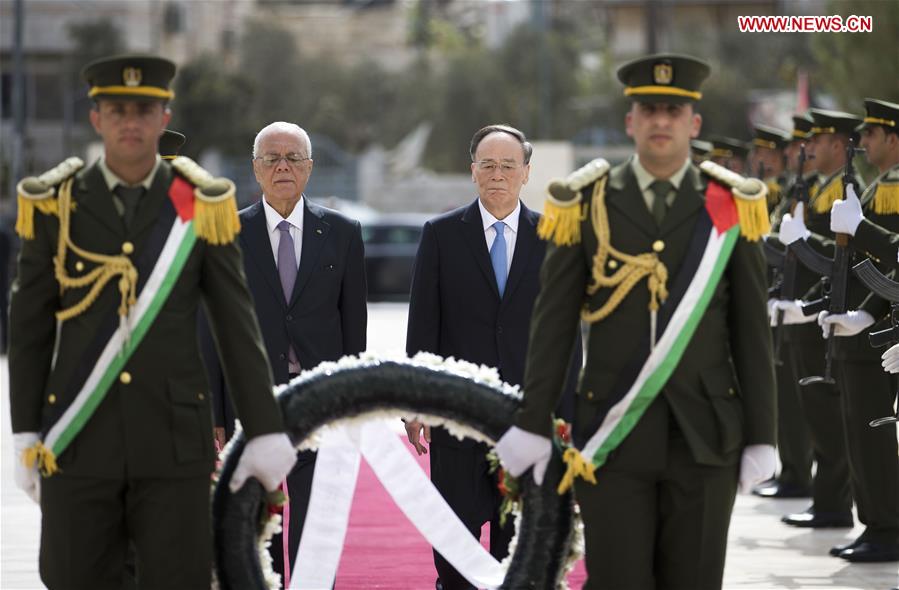 PALESTINE-CHINA-WANG QISHAN-HAMDALLAH-MEETING