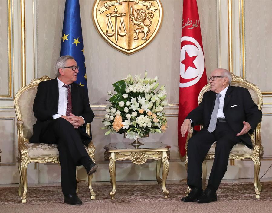 TUNISIA-TUNIS-PRESIDENT-EUROPEAN COMMISSION-PRESIDENT-MEETING