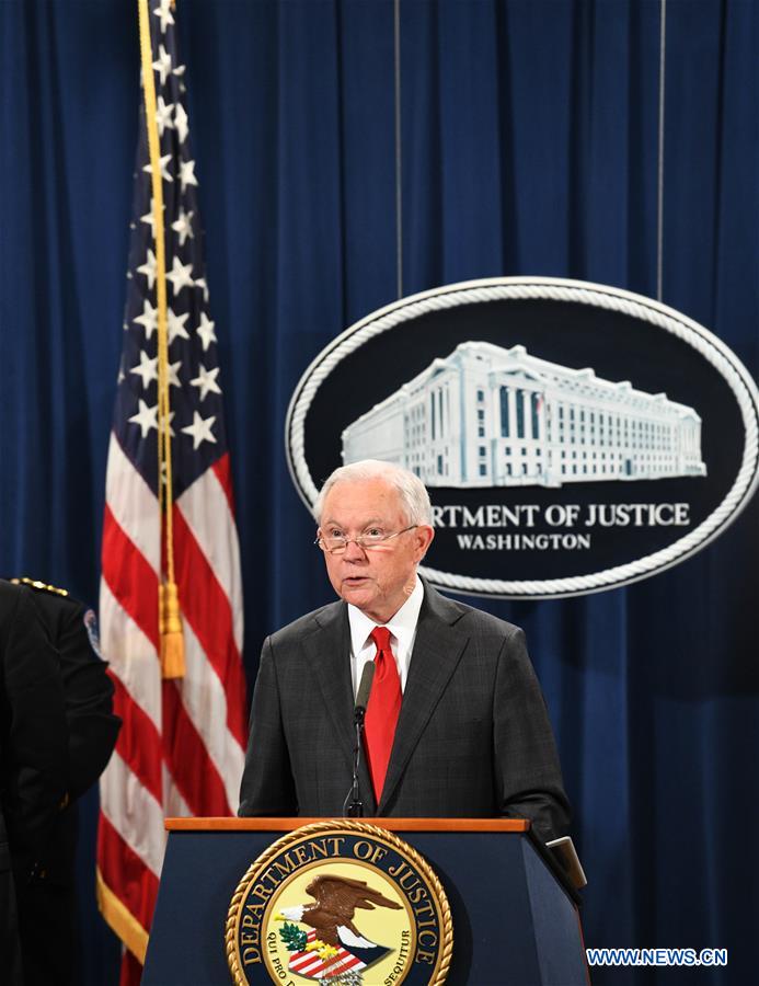 U.S.-WASHINGTON D.C.-ATTORNEY GENERAL-PACKAGE BOMB SUSPECT-PRESS CONFERENCE